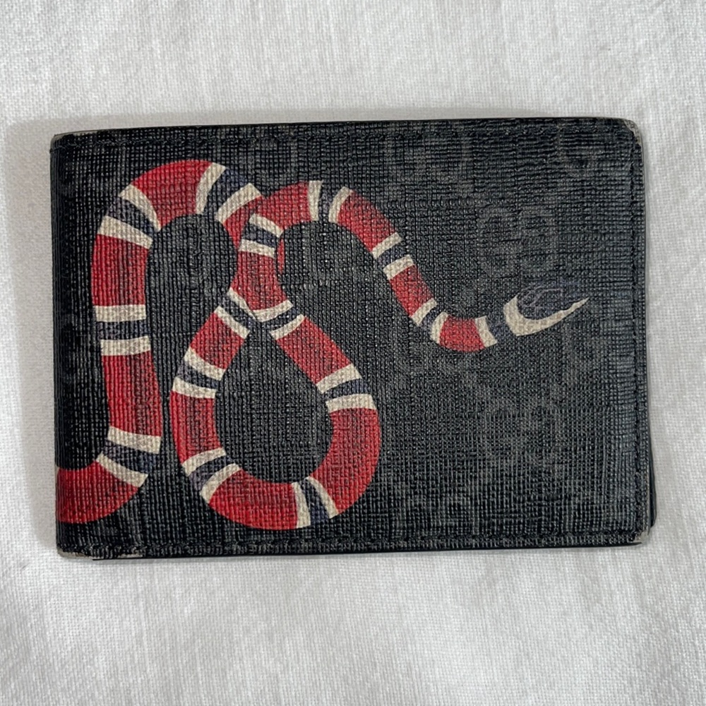 Gucci Kingsnake print Supreme Wallet